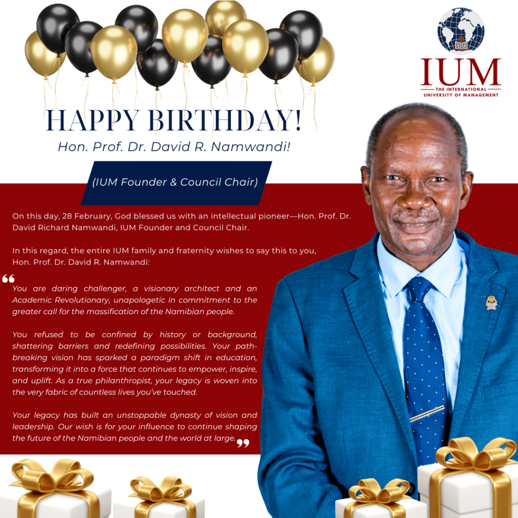 Happy Birthday Prof. David R. Namwandi